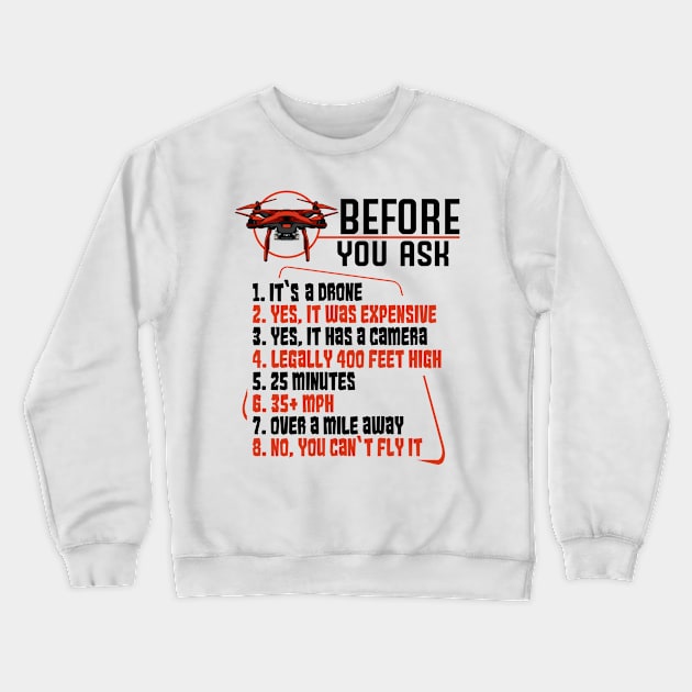 Drone Crewneck Sweatshirt by Lumio Gifts